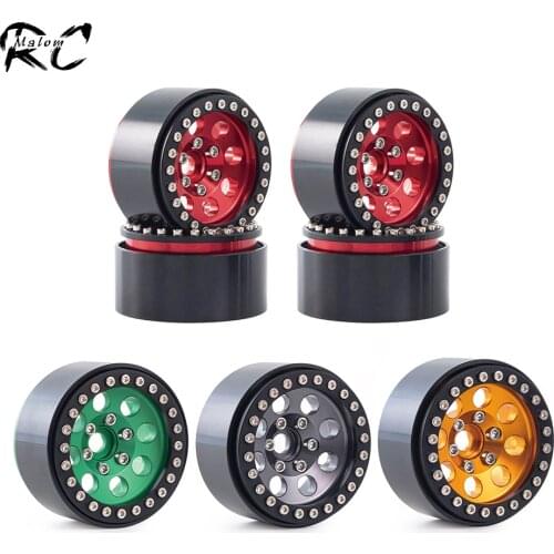 Aluminum 1.9 Inch Beadlock Wheel Rims for 1/10 RC Rock Crawler TRX4 SCX10 III Gladiator YK4102 YK4103 Gmade Buffalo EX86100 TF2