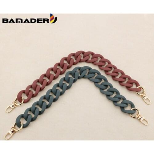 BAMADER 45/85/120cm Acrylic Resin Bag Strap For Shoulder Bag Detachable Thick Chain Belts Women Handbag Decorative Handle Chain