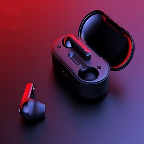 T3 TWS Fingerprint Touch Wireless Headphones Bluetooth V5.0 3D Stereo Dual-Mic Noise Cancelling Earphones