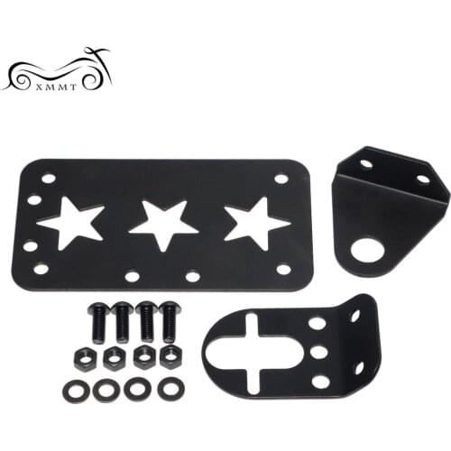 Bobber Chopper Cafe Racer Axle Side Mount Scooter License Holder Plate Motorcycle Number Plate Rear Taillight Bracket