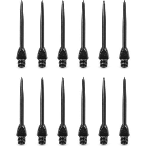 CyeeLife 12 Packs Steel Dart Tips Black,2BA Switch Connector Tool For Soft Darts