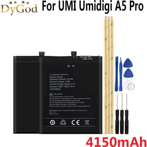 4150mAh For UMI Umidigi A5 Pro Battery Mobile Phone High Quality Replace Backup Li-polymer Batteria For UMI Umidigi A5 Pro+Tools