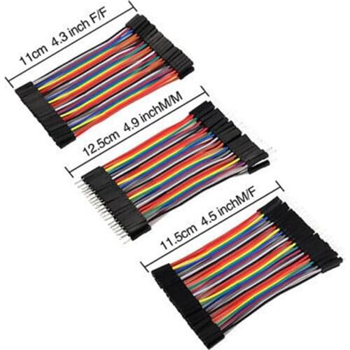 Dupont line 120pcs 10cm male to male + male to female + female to female jumper wire Connector Dupont Cable Breadboard diy kit