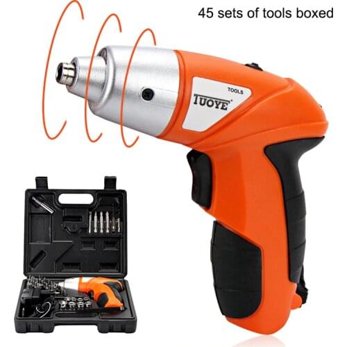3.6V Electric Screwdriver Lithium Battery Rechargeable Electric Drill With 45 Piece Accessories Cordless Screwdriver Power Tools