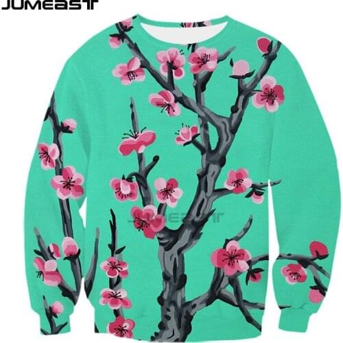 Jumeast Brand Men Women 3D Printed Sweatshirt Beautiful Flowers Long Sleeve New Fashion T Shirt Sport Pullover Tops Tees