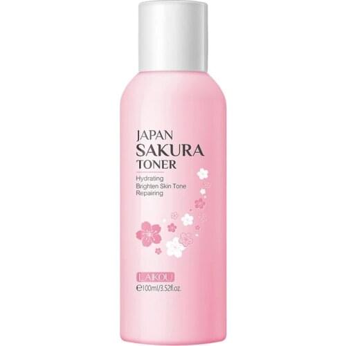 LAIKOU Cherry Blossoms Essence Toner Deep Moisturizing Shrinks Pore Anti-Aging Whitening Oil Control Acne Facial Care100ml