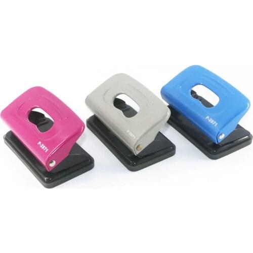 Mini Double Hole Puncher Two Holes Paper Punch Portable Metal ABS School Office Stationery 10-sheet Puncher Scrapbooking
