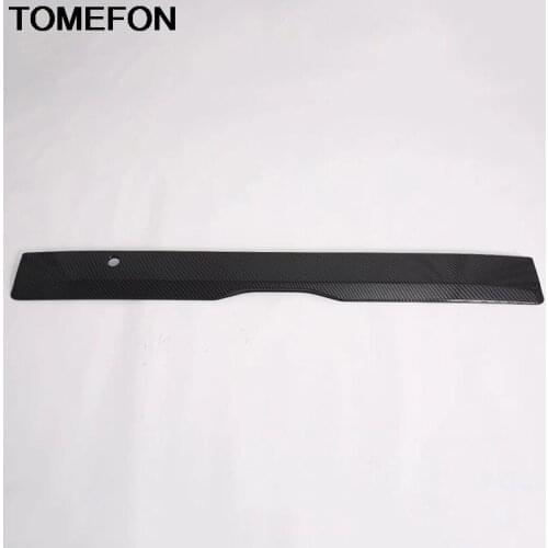 TOMEFON For Toyota Hiace Granvia Commuter 2019 2020 Rear Trunk Lid Cover Tailgate Strip Back Door Boot Garnish Trim Accessories