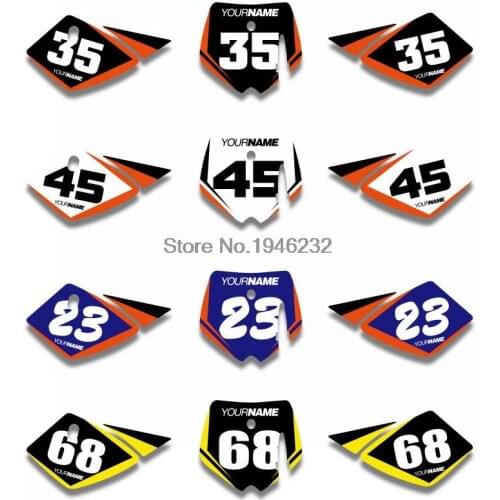 NICECNC Custom Number Plate Background Graphics Sticker & Decal For KTM 50 SX 2002 2003 2004 2005 2006 2007 2008