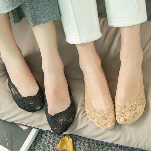 SP&CITY Breathable Lace Sock Slippers Invisible Boat Socks Women Summer Socks Short Female Slippers Calcetines Invisibles Mujer