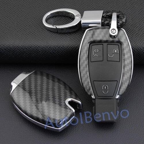 New Carbon Fiber Car Key Protect Shell For Mercedes-Benz A B C E S G M V Class CLA CLS GLC GLE Viano Durable Cover Accessories