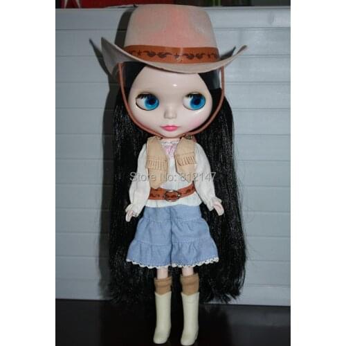 Nude blyth dolls black hair suitable for girl KSM 0364128