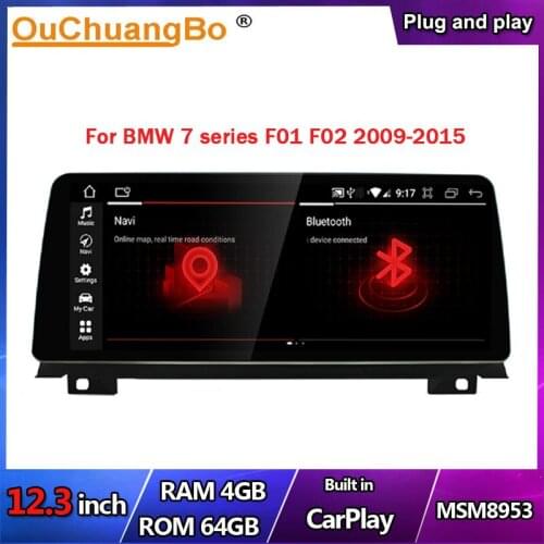 Ouchuangbo 12.3 Inch Car GPS Radio Media Android 10 For BMW 7 series F01 F02 2009-2015 With 8 Core 64GB 1920*720 MSM8953