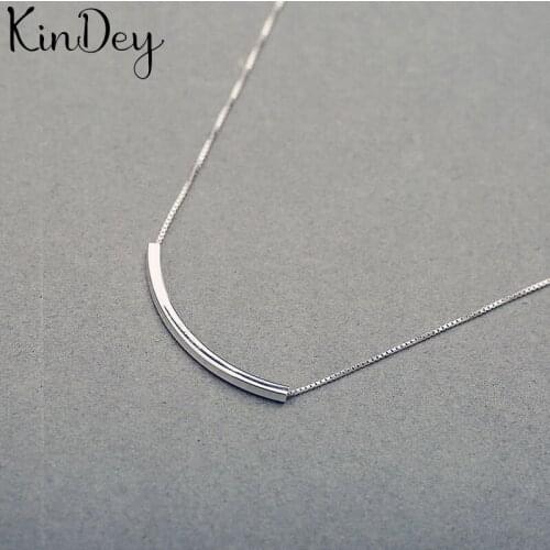 Kindey Boho Silver Color Chains Line Necklaces For Women Girls Gifts Statement Charm Necklaces Pendant Collar