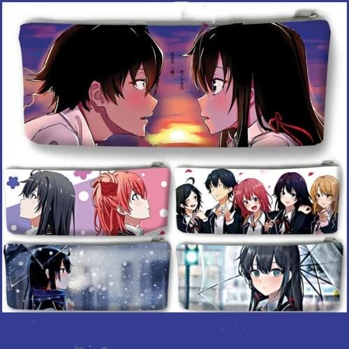 My Teen Romantic Comedy SNAFU Pencil Cases Cute Anime Pencil Bags Student Kawaii Study School Supplies Office Yukinoshita Yukino