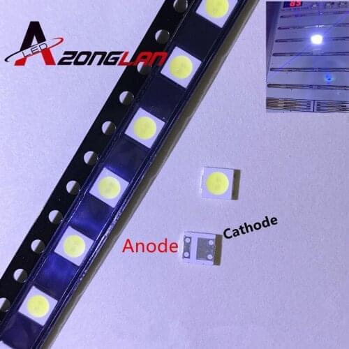 50pcs Diodes TV Backlight 1W 3V 3535 SMD LED Televisao Cold White 100lm 3535 3537 Cool White Backlit LCD Backlight for TV Repair