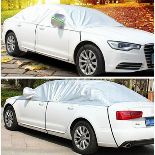 Car Half Covers Sunshade Styling Foil Waterproof Thicken Snow Shield Anti-UV Snow Protection For Opel Astra Volkswagen VW golf 4