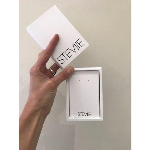 Custom logo jewelry package box .cute earring display packing box matte paper with customer logo print 500box+500card