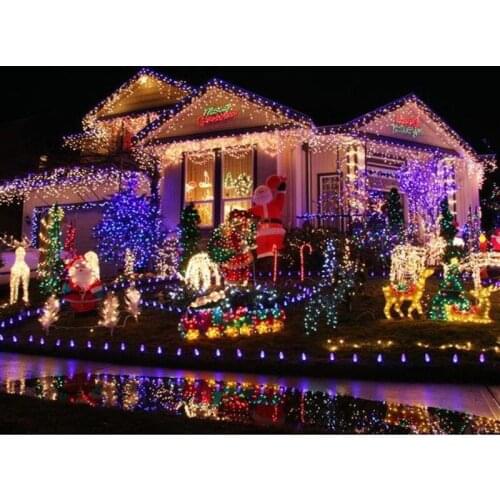 Multicolour LED String Light 10M AC110V 220V Decoration Light for Christmas Party Wedding With 8 Display Modes Waterproof IP65