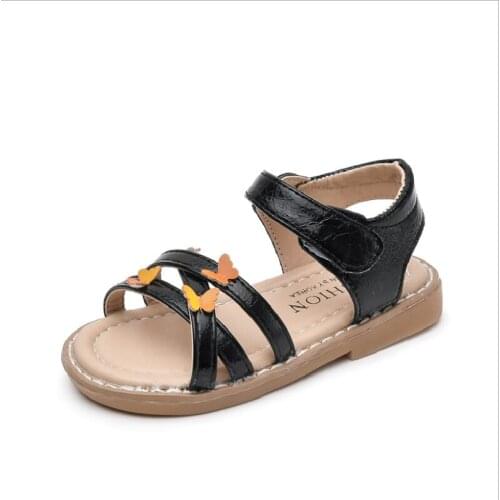 Baby Girls Sandals 2021 New Summer kids Beach Shoes Leaf Princess Shoes Ankle Strap Narrow Band Sandalias Children Toddlers