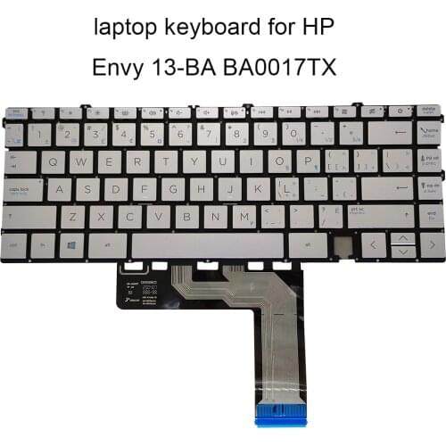 Replacement keyboard for HP Envy 13 BA BA0017TX CF Canadian French silver Backlight keyboard L88073 DB1 original new repair part