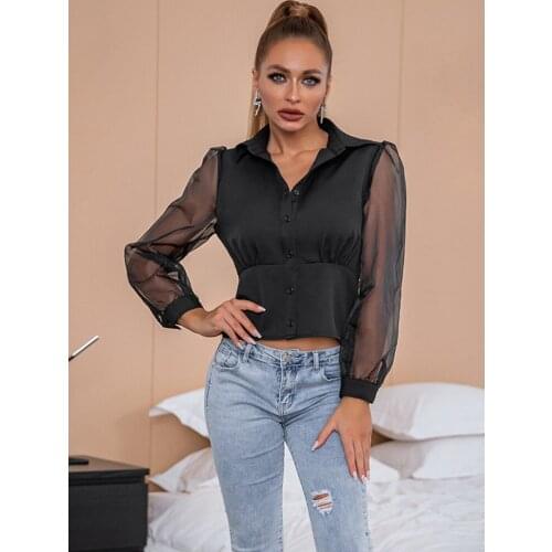 SRVBY Womens Black Shirts