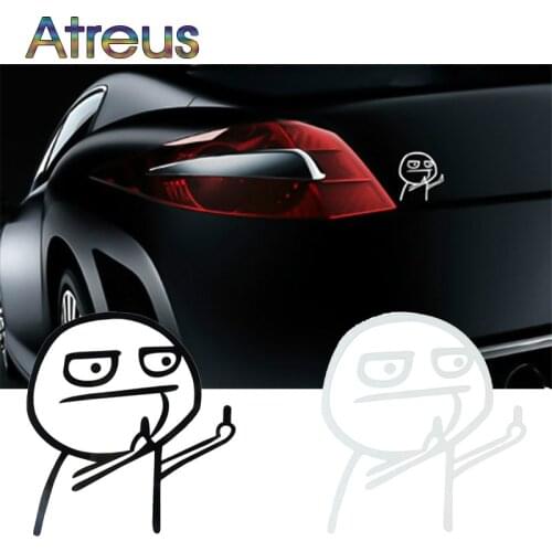 Funny Cartoon Middle Finger Car Sticker Motorcycle Decal for Ford Mondeo mk4 Focus 2 3 mk2 mk3 Fiesta mk7 Fusion Ka Lada vesta