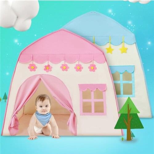 1.3M Portable Children Tent Wigwam Folding Kids Tents Tipi Baby Play House Large Girls Princess Castle Child Room Decor
