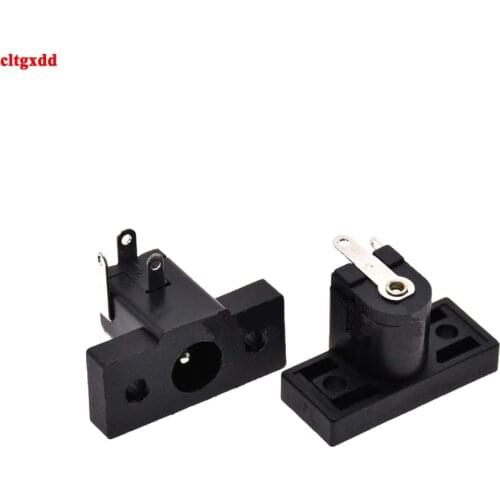 10pcs/lot DC-020 PCB Mount 5.5 x 2.1/2.5 mm Female DC Power Jack Plug Socket Connector DC005 Black 5.5*2.1/2.5MM
