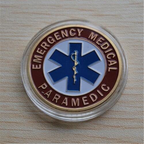 10pcs/lot free shipping Emergency Medical Paramedic Challenge Coin