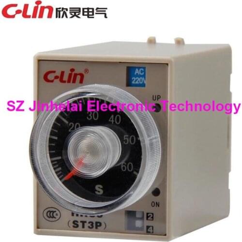 100%New and original HHS5-E(ST3PA-E), HHS5-F(ST3PA-F) C-Lin Time relay AC220V, DC24V (attached Base support)