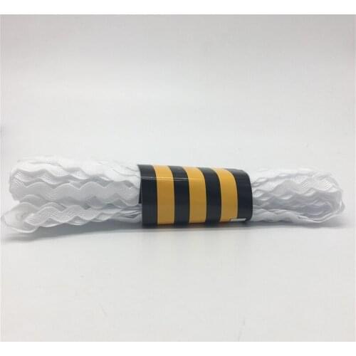 15yards 6mm White Polyester Ribbon Zig Zag Ribbons DIY Handmade Material For Wedding Party Christmas Decoration