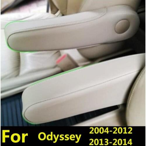 2Pcs Customzied Microfibre Leather Seat Armrest Protective Cover For Honda Odyssey 2004 2005 2006 2007 2008 -2014 car interior