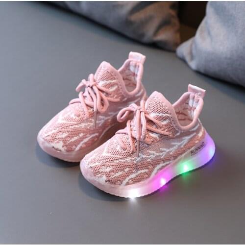 2021 autumn summer childrens LED lights girls boys shoes childrens casual shoes kids breathable shoes