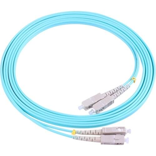 5PCS/bag 3M SC UPC OM3 Duplex multi-mode fiber optic patch cord cable SC 3M 2.0mm 3.0mm FTTH fiber optic jumper Free shipping