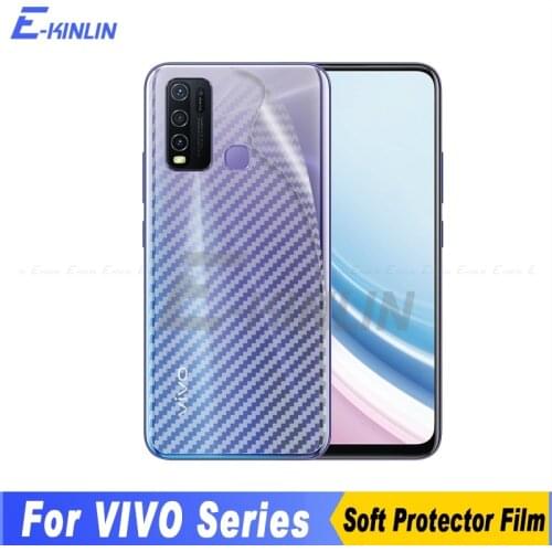 Carbon Fiber Back Cover Screen Protector For VIVO Y20i Y20 Y30 Y20s Y30i Sticker Protective Film Not Tempered Glass