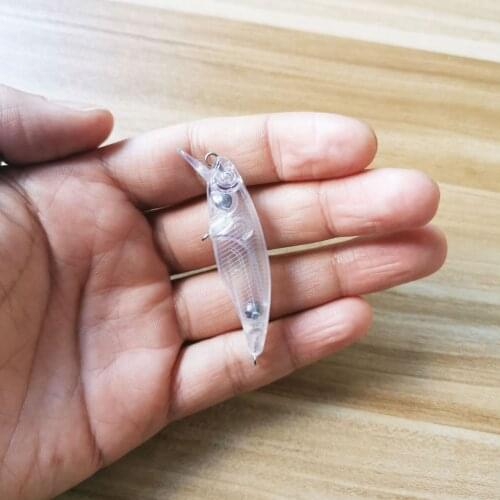 50pcs 3.8g Mini Sinking Blank Minnow Unpainted baits Diy Fishing Crankbaits