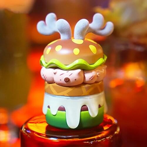 Blind Box Toys Full Set Anime Hamburger Figure Cute Action Model Boo Boo Family Chaos Guess Bag Surprise For Kids Random style