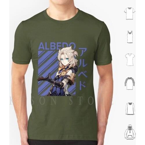 Albedo | Genshin Impact T Shirt Print For Men Cotton New Cool Tee Genshin Impact Genshin Game Gaming Genshin Impact Girl Anime