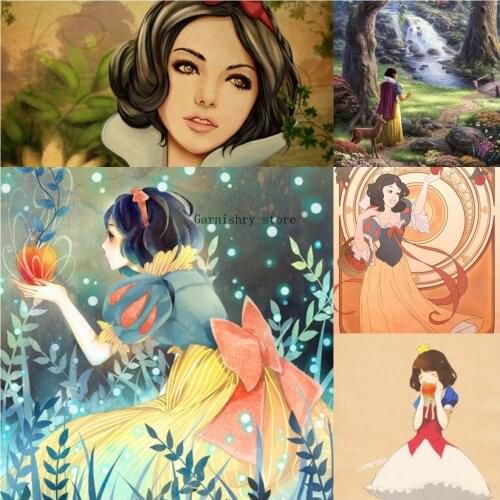 Diy 5d Disney Cartoon Snow White Princess Diamond Painting Cross Stitch Kits Embroidery Mosaic Home Decor