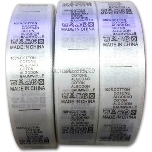 Free shipping Customized clothing labels/garment care labels/garment bag printed tag/washing label/printed labels1000 pcs a lot