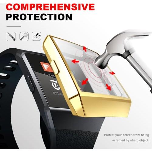 Anti-fall Watch Case for Fitbit Ionic Watch Luxury Fashion Anti-fingerprint, Anti-scratch Protect Case Cover for Fitbit Ionic