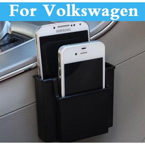 Car Cell Phone Holder Storage Box Holder Orangizer For Volkswagen Tiguan Touareg Up Xl1 Gti Polo Polo R Wrc Scirocco Scirocco R