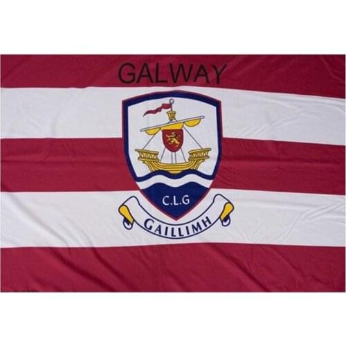County Galway Flag Irish State County 150X90CM Banner 100D Polyester3x5 FT Brass Grommets 001, Free Shipping