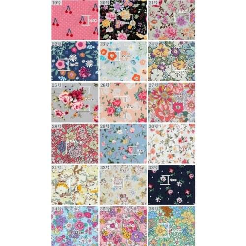 Dailylike Imported Cloth Baby Clothes Poplin Fabric Broken Flowers Baby Clothing Bedding Fabric DIY Pure Cotton Fabric Soft Hand