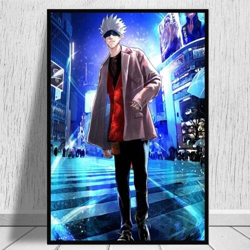 Canvas Paintings Wall Art Home Decor Satoru Gojo Silhouette Anime TV Poster HD Prints Modular Pictures Living Room No Framework