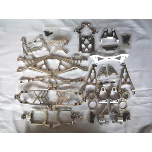 Aluminum Front /Rear+ Lower/Upper arm Set+Front /rear hub carrier set +front/Rear shock tower Set For HPI Baja 5b .ss 5t