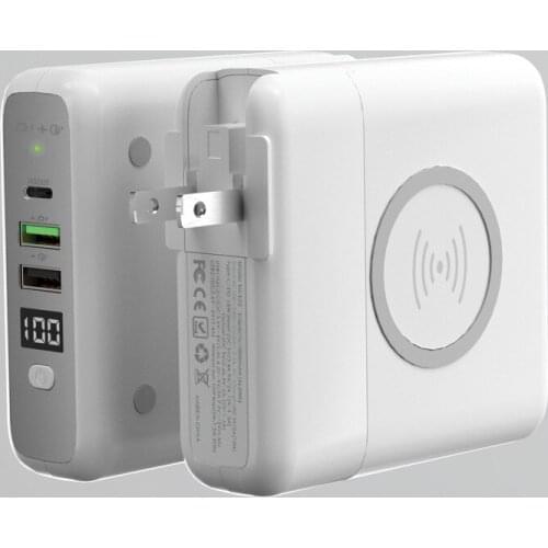 Big-Capacity 37Wh/3.7V 10000mAh USB QC3.0 PD 20W wireless charging Lithium ion Li-polymer Batteries For Cellphone Power Bank