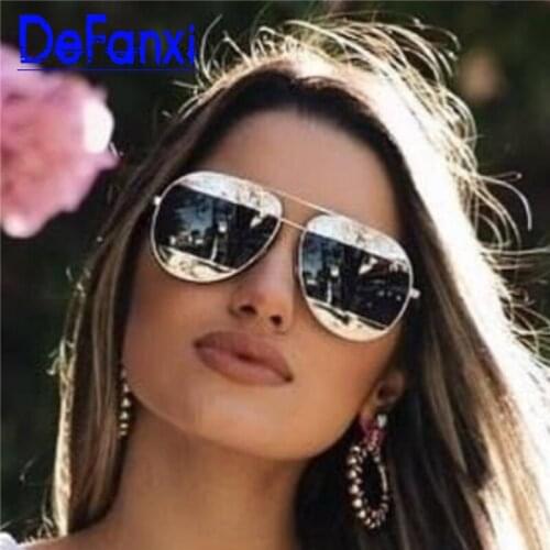 Metal Pilot Sunglasses 2020 New Style Color Mirror Sunglasses Men And Women Bicolor Glasses Coatings Sun Glasses VU400