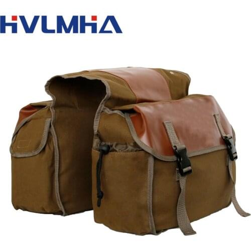 Motorcycle Saddlebag Luggage Bags Waterproof Canvas Stroage BagFor Honda shadow For Suzuki dr 650